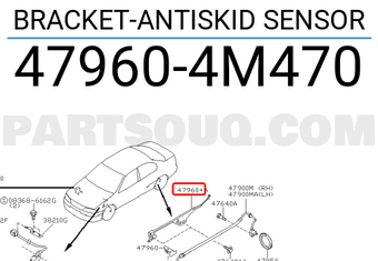 Nissan 479604M470 BRACKET-ANTISKID SENSOR
