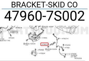 Nissan 479607S002 BRACKET-SKID CO