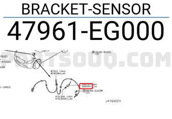 Nissan 47961EG000 BRACKET-SENSOR