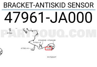 Nissan 47961JA000 BRACKET-ANTISKID SENSOR