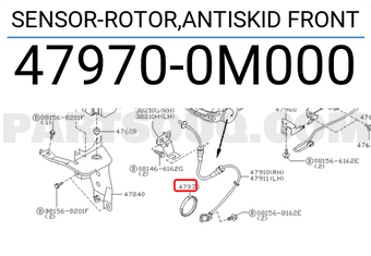 Nissan 479700M000 SENSOR-ROTOR,ANTISKID FRONT