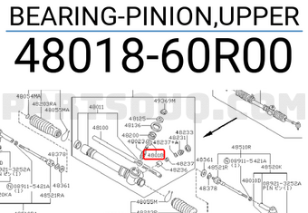 Nissan 4801860R00 BEARING-PINION,UPPER
