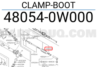 Nissan 480540W000 CLAMP-BOOT