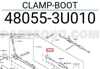 Nissan 480553U010 CLAMP-BOOT
