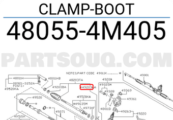 Nissan 480554M405 CLAMP-BOOT