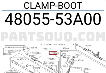 Nissan 4805553A00 CLAMP-BOOT