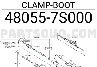 Nissan 480557S000 CLAMP-BOOT