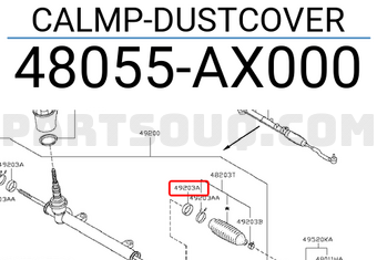Nissan 48055AX000 CALMP-DUSTCOVER