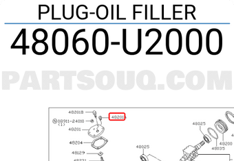 Nissan 48060U2000 PLUG-OIL FILLER