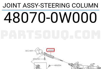 Nissan 480700W000 JOINT ASSY-STEERING COLUMN