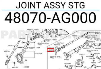 Nissan 48070AG000 JOINT ASSY STG
