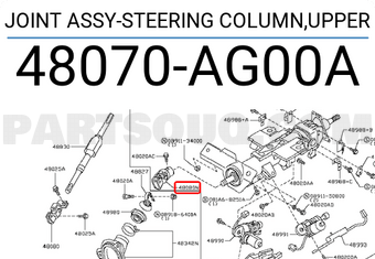 Nissan 48070AG00A JOINT ASSY-STEERING COLUMN,UPPER