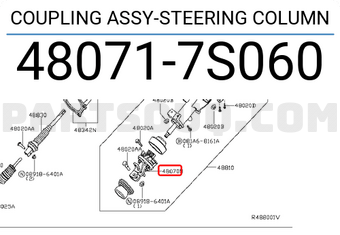 Nissan 480717S060 COUPLING ASSY-STEERING COLUMN