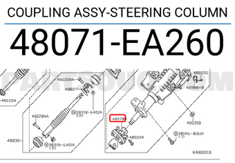 Nissan 48071EA260 COUPLING ASSY-STEERING COLUMN