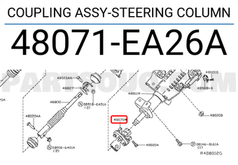 Nissan 48071EA26A COUPLING ASSY-STEERING COLUMN