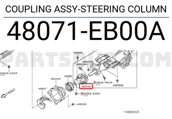 Nissan 48071EB00A COUPLING ASSY-STEERING COLUMN