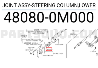 Nissan 480800M000 JOINT ASSY-STEERING COLUMN,LOWER