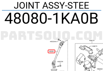 Nissan 480801KA0B JOINT ASSY-STEE