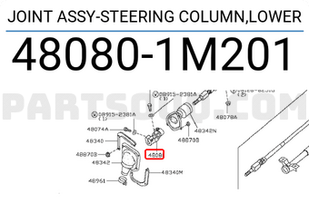Nissan 480801M201 JOINT ASSY-STEERING COLUMN,LOWER