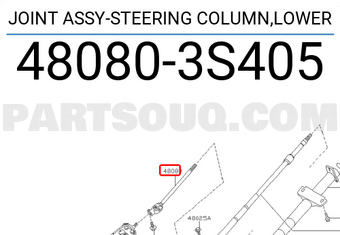 Nissan 480803S405 JOINT ASSY-STEERING COLUMN,LOWER
