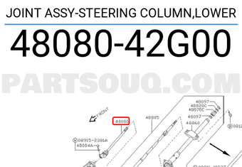 Nissan 4808042G00 JOINT ASSY-STEERING COLUMN,LOWER