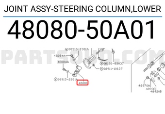 Nissan 4808050A01 JOINT ASSY-STEERING COLUMN,LOWER