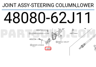 Nissan 4808062J11 JOINT ASSY-STEERING COLUMN,LOWER