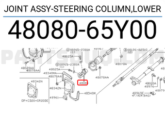 Nissan 4808065Y00 JOINT ASSY-STEERING COLUMN,LOWER