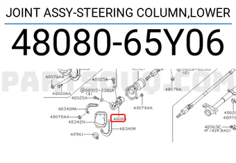 Nissan 4808065Y06 JOINT ASSY-STEERING COLUMN,LOWER