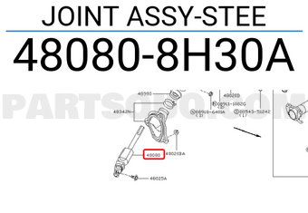 Nissan 480808H30A JOINT ASSY-STEE