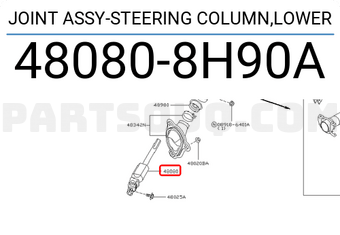 Nissan 480808H90A JOINT ASSY-STEERING COLUMN,LOWER