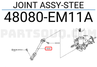 Nissan 48080EM11A JOINT ASSY-STEE
