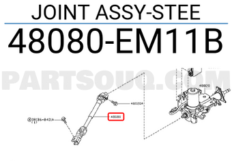 Nissan 48080EM11B JOINT ASSY-STEE