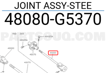 Nissan 48080G5370 JOINT ASSY-STEE