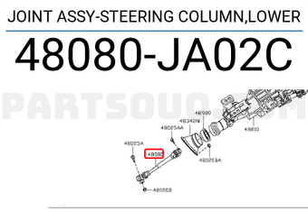 Nissan 48080JA02C JOINT ASSY-STEERING COLUMN,LOWER