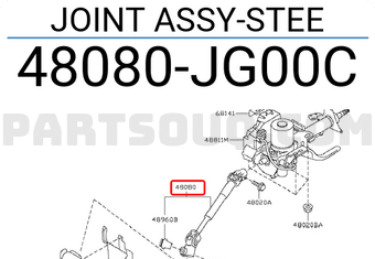 Nissan 48080JG00C JOINT ASSY-STEE