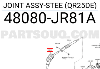 Nissan 48080JR81A JOINT ASSY-STEE (QR25DE)