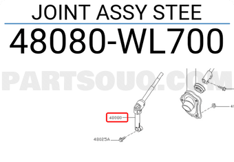 Nissan 48080WL700 JOINT ASSY STEE