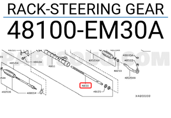 Nissan 48100EM30A RACK-STEERING GEAR