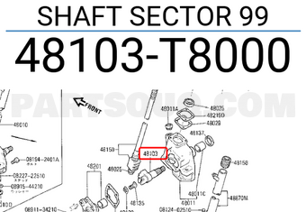 Nissan 48103T8000 SHAFT SECTOR 99