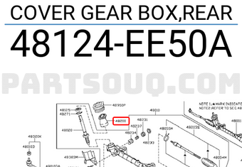Nissan 48124EE50A COVER GEAR BOX,REAR