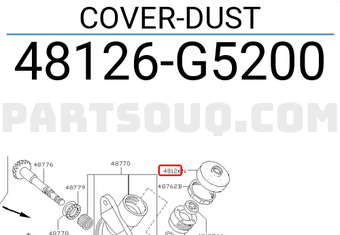 Nissan 48126G5200 COVER-DUST