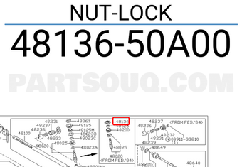 Nissan 4813650A00 NUT-LOCK