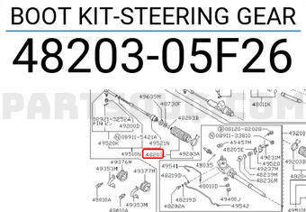 Nissan 4820305F26 BOOT KIT-STEERING GEAR