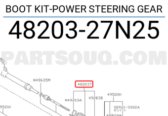 Nissan 4820327N25 BOOT KIT-POWER STEERING GEAR