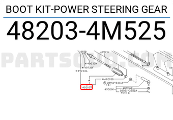 Nissan 482034M525 BOOT KIT-POWER STEERING GEAR