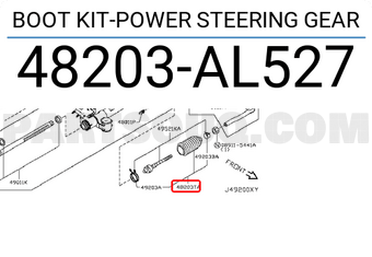 Nissan 48203AL527 BOOT KIT-POWER STEERING GEAR