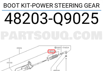 Nissan 48203Q9025 BOOT KIT-POWER STEERING GEAR