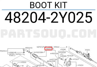Nissan 482042Y025 BOOT KIT
