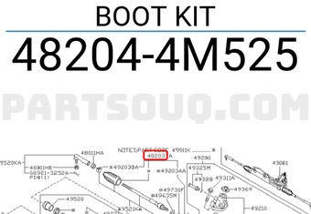 Nissan 482044M525 BOOT KIT